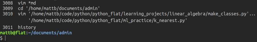 The history looks good